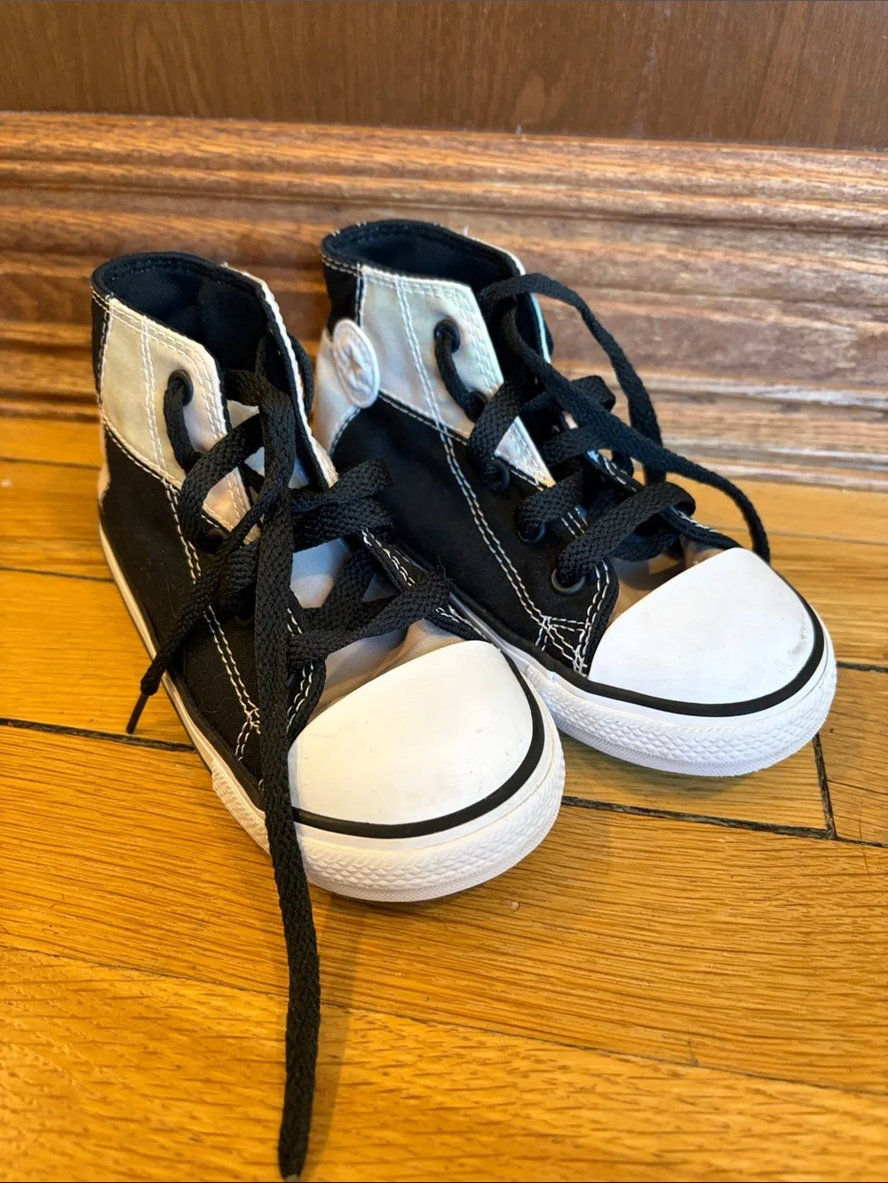 Converse Black and White Glow in the Dark High-Top Sneakers - Picture 1 of 7